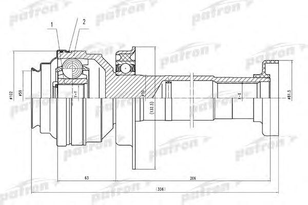 

ШРУС ВНУТР ПРАВ К-КТ VW TRANSPORTER T5/MULTIVAN T5 1.9TDI, PCV4837