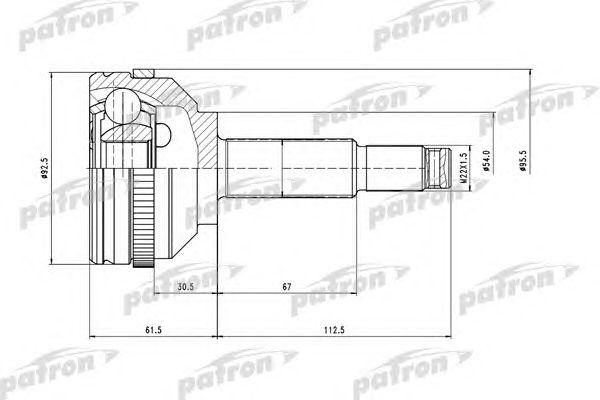 

ШРУС НАРУЖН К-КТ CHRYSLER PACIFICA 04-08 - С ABS, PCV6751