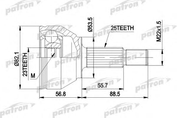 

ШРУС НАРУЖН К-КТ FORD: FOCUS 1.6/1.8TD, 2.0 98-, PCV1354