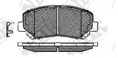 

PN25000-NIBK КОЛОДКИ ДИСКОВЫЕ ПЕРЕДНИЕ!\ MAZDA CX-5 2.0/2.0D 11>, PN25000
