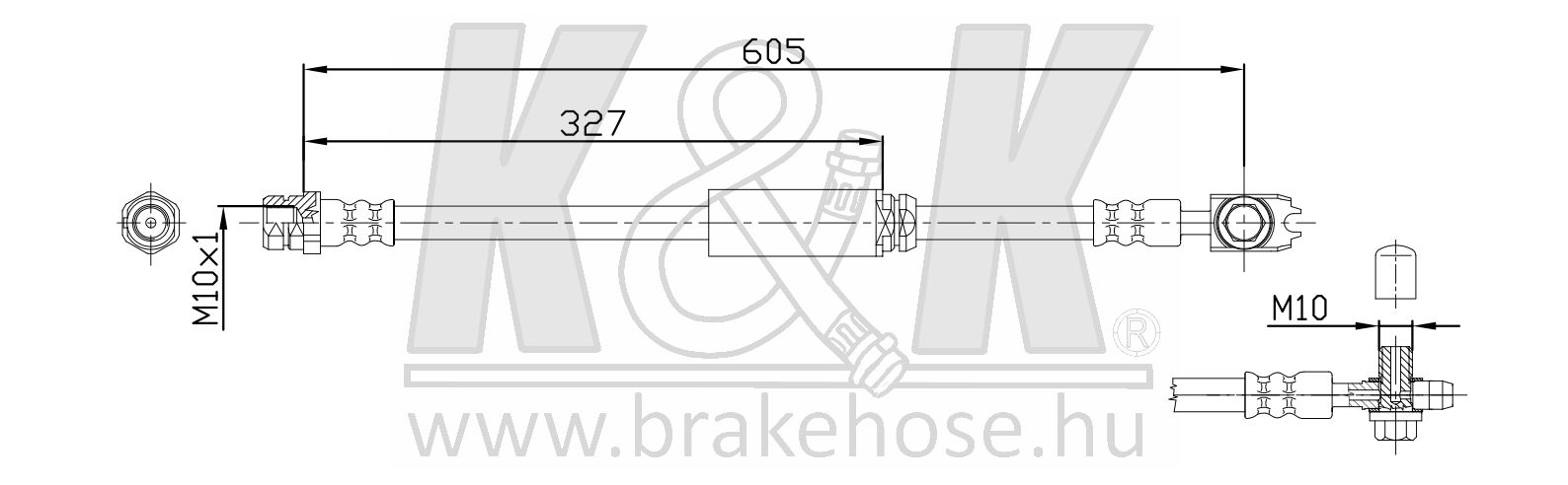 Шланг тормозной передн vw passat (3c) 05- f lr