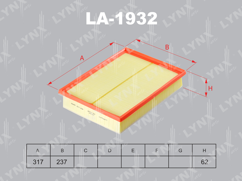 

ФИЛЬТР ВОЗДУШНЫЙ TOYOTA LAND CRUISER PRADO(150) 4.0 09-, LA1932