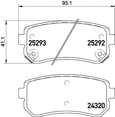 Колодки торм.зад hyundai ix35 10-