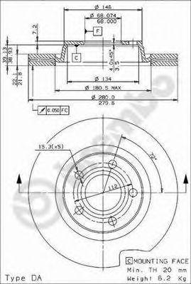 

ДИСК ТОРМОЗНОЙ ПЕР VW PASSAT VARIANT (3B5) (05 97-11 00) VW PASSAT (3B2) (08 96-11 00), 09719611