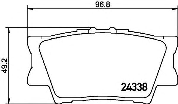 Комплект тормозных колодок, дисковый тормозlexus es (gsv4_, acv4_), hs (anf10) / toyota (faw) rav4 s