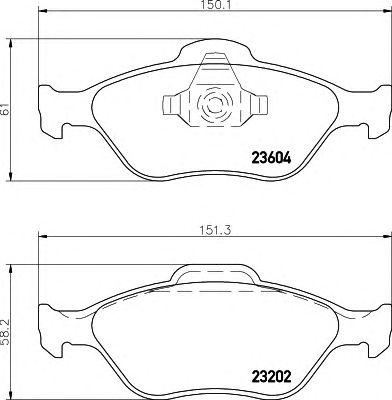 Комплект тормозных колодок, дисковый тормозford australia fiesta hatchback (wp, wq) / ford ecosport,