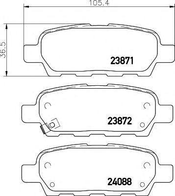 Колодки тормозные дисковые к-т infiniti fx / nissan (dongfeng) bluebird sylphy (g11)