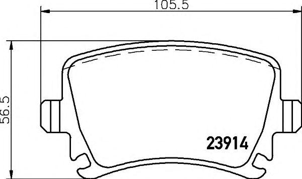 Комплект тормозных колодок, дисковый тормозaudi (faw) a6l notchback (c6) / audi a3 (8p1), a3 sportba