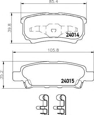 Комплект тормозных колодок, дисковый тормозdodge avenger, caliber / jeep compass (mk49), patriot (mk