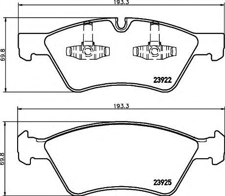 Комплект тормозных колодок, дисковый тормозmercedes-benz e-class (w211), e-class t-model (s211), g-c