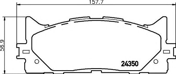 Комплект тормозных колодок, дисковый тормозlexus es (gsv4_, acv4_) / toyota (gac) camry / toyota aur