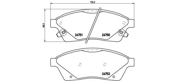 

КОЛОДКИ ТОРМОЗНЫЕ CADILLAC SRX 01/09- / SAAB 9-4X 01/11-12/11, P09010