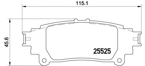 

КОЛОДКИ ТОРМОЗНЫЕ LEXUS GS (L1) 09/11- / LEXUS IS III (E3) 04/13- / LEXUS RC (C1) 08/14- / TOYOTA C, P83132