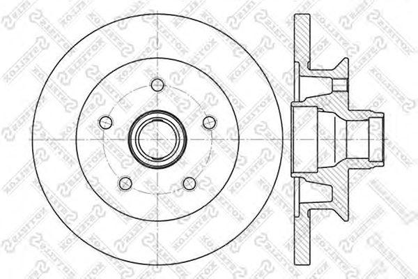 Диск тормозной передний vw t2 1.9-1.7d 85-90