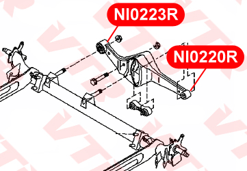 

САЙЛЕНТБЛОК РЫЧАГА ЗАДНЕЙ ПОДВЕСКИ, МАЛЫЙ, NI0220R