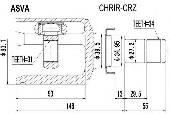 

ШРУС ВНУТРЕННИЙ ПРАВЫЙ 31X35X34, CHRIRCRZ
