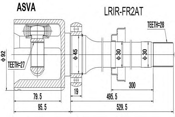 

ШРУС ВНУТРЕННИЙ ПРАВЫЙ 27X50,5X28, LRIRFR2AT