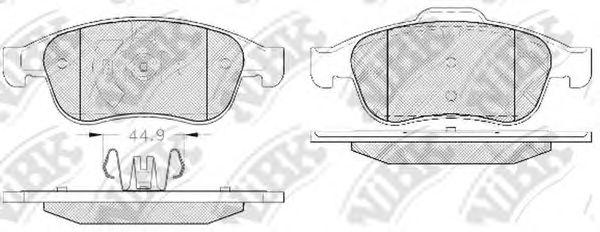 

КОЛОДКИ ДИСКОВЫЕ ПЕРЕДНИЕ С АНТИСКРИП. ПЛ.\ RENAULT, PN0551