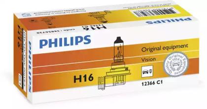 Лампа галогенная Philips Vision, H16 3200K, 1...