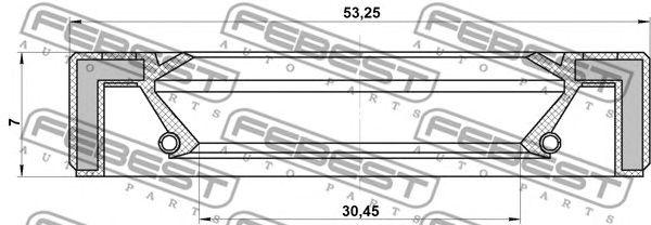 

САЛЬНИК TOYOTA LAND CRUISER PRADO 120 GRJ12#/KDJ12#/RZJ12#/TRJ12#/VZJ12# 2002-2009 (32X53X7), 95GAY32530707R