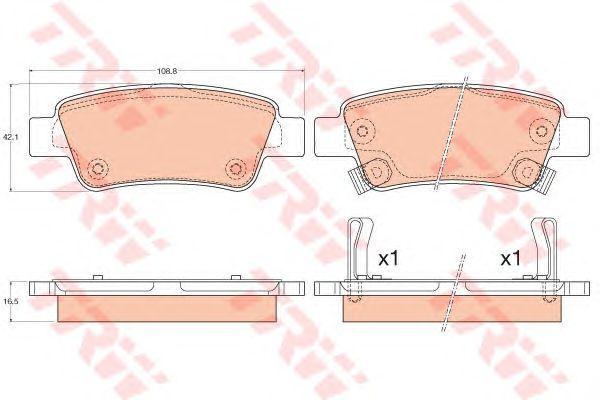 

GDB3576 КОЛОДКИ ДИСКОВЫЕ ЗАДНИЕ\ HONDA CR-V IV 2.0/2.4 12, GDB3576