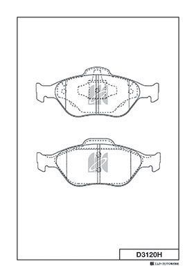 

КОЛОДКИ ТОРМОЗНЫЕ, ПЕРЕДНИЕ (С АНТИСКРИПНОЙ ПЛАСТИНОЙ) MZ DEMIO DY 02-, D3120H
