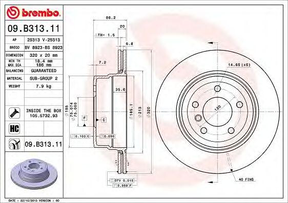 Диск тормозной bmw 5 (e60) 12/01-03/10 / bmw 5 touring (e61) 03/04-12/10