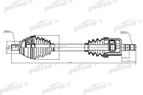 

ПОЛУОСЬ ПЕР L VOLKSWAGEN PASSAT 09-10, PDS6876