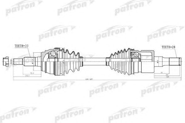 

ПОЛУОСЬ ЛЕВ/ПРАВ HUMMER: H3, H3T 06-09, PDS1525
