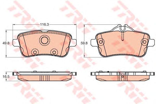 

КОЛОДКИ ТОРМОЗНЫЕ ЗАД MB M-CLASS 11-, GDB1947