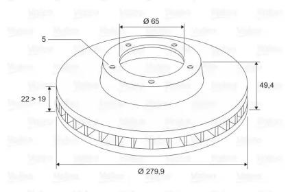 

ДИСК ТОРМОЗНОЙ AUDI A3 03-/SKODA OCTAVIA/VW GOLF V/VI/JETTA III ПЕРЕД X1, 297754