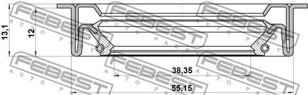 

САЛЬНИК КПП FORD ПРИВОДА КОЛЕСА, 95LDS40551213C