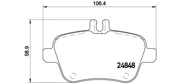 

КОЛОДКИ ТОРМОЗНЫЕ ДИСКОВЫЕ ЗАД MB SLK R172 2.0-3.5 11, P50091