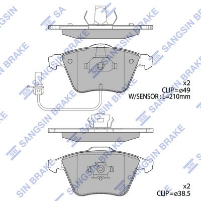 

КОЛОДКИ ТОРМОЗНЫЕ ПЕРЕДНИЕ SP2112F, SP2112F