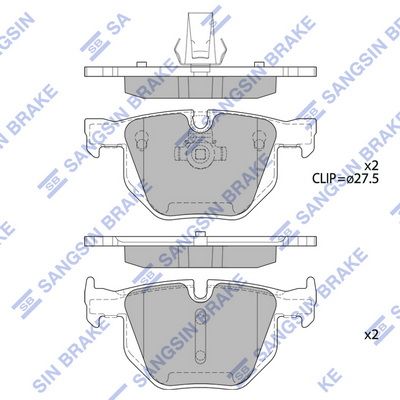 

КОЛОДКИ ТОРМОЗНЫЕ ЗАДНИЕ SP2157, SP2157