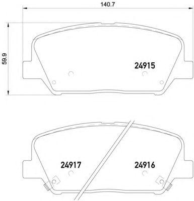

КОЛОДКИ ТОРМОЗНЫЕ HYUNDAI GRANDEUR (HG) 01/11- / HYUNDAI I30 (GD) 06/11- / HYUNDAI I30 COUPE 05/13-, P30065