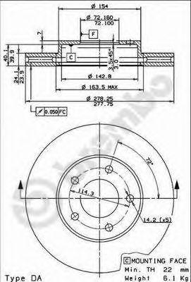Диск тормозной с антикорозионным uv-покрытием, ford maverick 02/01- / ford usa escape 01/01-07/07 / 