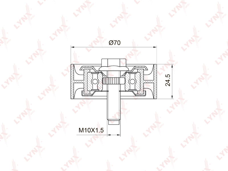 

РОЛИК РЕМНЯ ПРИВОДНОГО MITSUBISHI ASX 1.8-2.0 10 / LANCER 1.8-2.0 08 / OUTLANDER II 2.0-2.4, PB7020