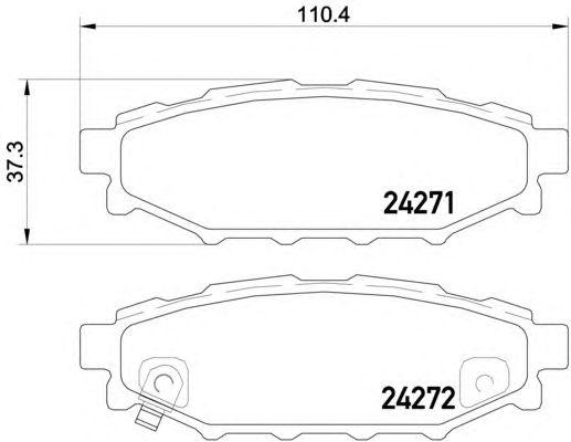 

КОЛОДКИ ТОРМОЗНЫЕ SUBARU BRZ 06/12- / SUBARU EXIGA (YA) 05/08- / SUBARU FORESTER (SH) 12/07- / SUBA, P78020