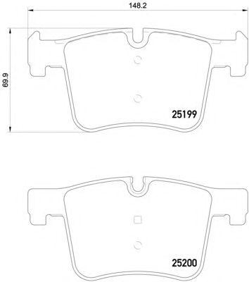 

КОЛОДКИ ТОРМОЗНЫЕ ДИСКОВЫЕ ПЕР BMW X3 F25 3.0 2.0D 10, P06075