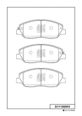 

КОЛОДКИ ТОРМОЗНЫЕ, ПЕРЕДНИЕ (С АНТИСКРИПНОЙ ПЛАСТИНОЙ) HY SANTA FE 05, D11198MH