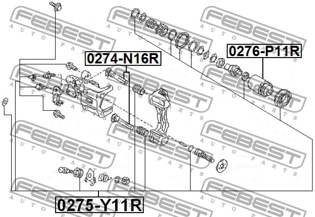 

РЕМКОМПЛЕКТ СУППОРТА ТОРМОЗНОГО ЗАДНЕГО, 0275Y11R