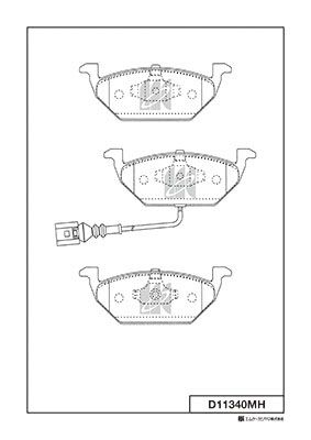 

КОЛОДКИ ТОРМОЗНЫЕ, ПЕРЕДНИЕ (С АНТИСКРИПНОЙ ПЛАСТИНОЙ) AU A3 (8P1) A3 CONVERTIBLEA3 HATCHBACK (8PA) SE ALTEA (5P1) ALTEA XL (5P5) LEON (1P1) TOLEDO II (1M2) TOLEDO III (5P2) SK OCTAVIA (1Z3) OCTAVIA ESTATE (1Z5)YETI VW CADDY III BOX (2KA, 2KH) CADDY III E