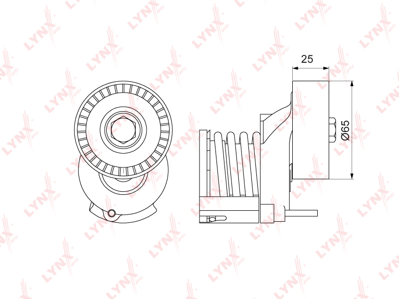 

НАТЯЖИТЕЛЬ С РОЛИКОМ РЕМНЯ ПРИВОДНОГО AUDI A3 1.2T-1.6 03-12, SKODA FABIA 1.2T-1.6 07-14 / OCTAVIA(1, PT3105