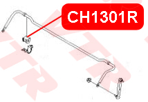 

ВТУЛКА СТАБИЛИЗАТОРА ЗАДНЕЙ ПОДВЕСКИ, CH1301R