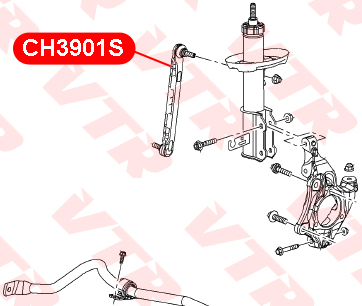 

ТЯГА СТАБИЛИЗАТОРА ПЕРЕДНЕЙ ПОДВЕСКИ, CH3901S