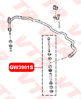 

ТЯГА СТАБИЛИЗАТОРА ПЕРЕДНЕЙ ПОДВЕСКИ, GW3901S