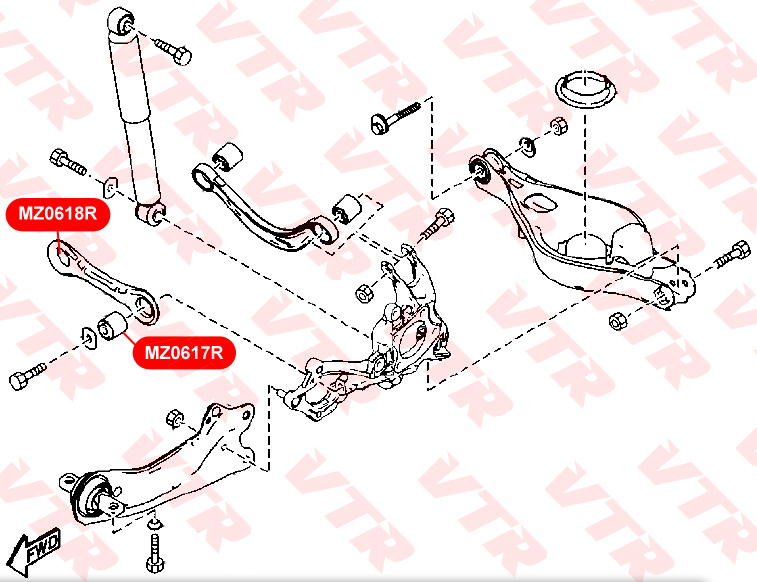 

САЙЛЕНТБЛОК ПОПЕРЕЧНОЙ ТЯГИ, MZ0618R