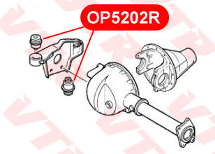 

САЙЛЕНТБЛОК ПОДВЕСКИ ПЕРЕДНЕЙ ОСИ, ЛЕВАЯ, OP5202R