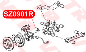 

САЙЛЕНТБЛОК ЦАПФЫ ЗАДНЕЙ ПОДВЕСКИ, SZ0901R